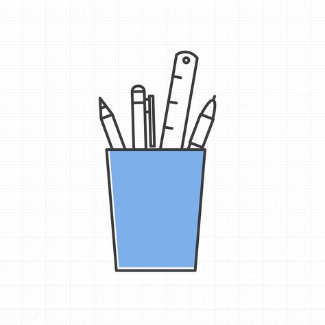 Vector of office supply icon | free image by rawpixel.com / Minty Ruler Illustration, Office Supplies Illustration, Cat Office Supplies, Funny Office Supplies, Pencil Icon, Office Supplies List, Boho Office, Architecture Life, Free Illustration Images