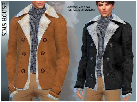 Sims 4 Cc Long Coat Male, Sims 4 Cc Clothes Winter Male, Sims 4 Snowy Escape Cc Clothes, Sims 4 Cold Weather, Berry Ideas, Scandinavian Clothes, Mens Striped Sweater, Sims 4 Piercings, Sims 4 Tsr