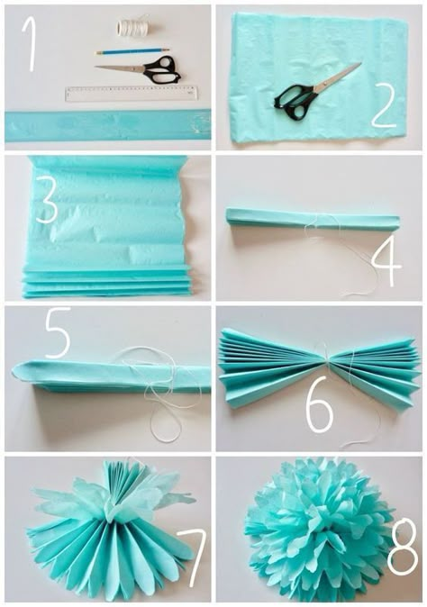 Paper Flowers Diy Easy, Diy Fleur, Hantverk Diy, Diy Flores, Flowers Easy, Easy Paper Flowers, Diy Simple, Paper Flowers Craft, Tissue Paper Flowers