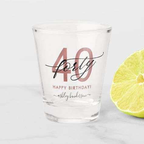 Girly Shots, Birthday Shot Glasses, Shot Glass Favors, Birthday Wine Glasses, 75th Birthday Parties, 40th Cake, Birthday Shots, Glitter Texture, 40th Birthday Decorations