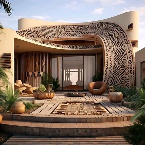 African Interior Design, African House, African Inspired Decor, Small Backyard Landscaping Ideas, African Interior, Backyard Pools, African Home Decor, Backyard Landscaping Ideas, African Decor