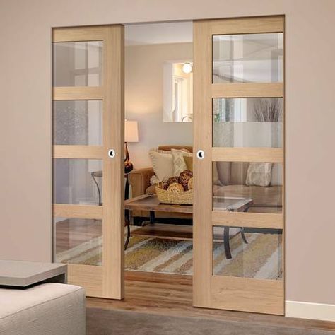 Double Frameless Pocket Doors – Page 10 Double Pocket Doors Living Room, Pocket Doors Living Room, Divide Room Into Two Spaces, Dividing Rooms Without Walls, Room Divider Living Room, Dividing Rooms, Wooden Divider, Living Room Sliding Doors, Interior Pocket Doors