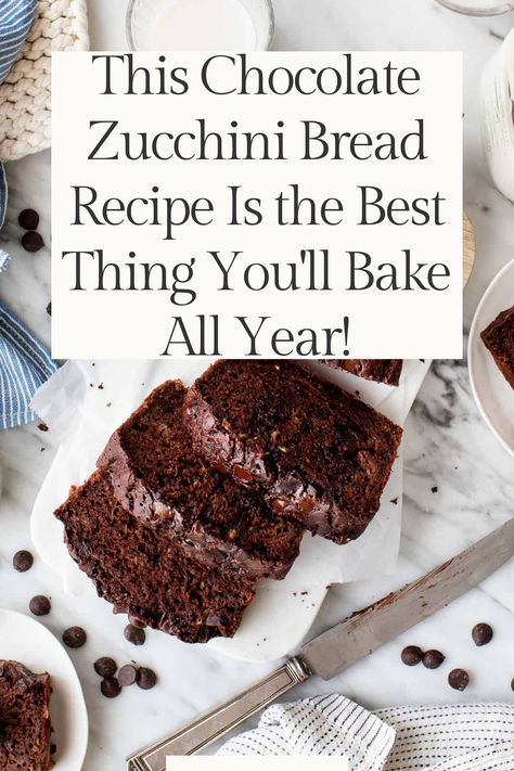 This Chocolate Zucchini Bread Recipe Is the Best Thing You'll Bake All Year Zucchini Bread Recipes Chocolate, Chocolate Zucchini Bread Recipe, Zucchini Bread Recipe, Chocolate Zucchini Bread, Zucchini Bread Recipes, Chocolate Bread, Coffee Cakes, Chocolate Zucchini, Quick Breads