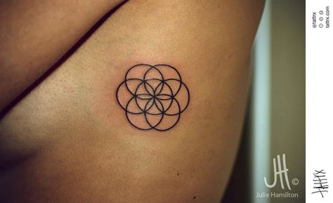 Flower Of Life Tattoos, The Flower Of Life Tattoo, Epcot Tattoo, Tattoo Tree Of Life, Energy Tattoo, Julie Hamilton, Flower Of Life Tattoo, Tattoos Pinterest, Tattoo Tree