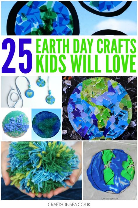 25 Earth Day Crafts Your Kids Will Love Sensory Painting, Earth Day Crafts For Kids, Earth Day Coloring Pages, Earth Day Projects, Earth Craft, Fun Craft Ideas, Earth Day Crafts, Earth Day Activities, Crafts From Recycled Materials