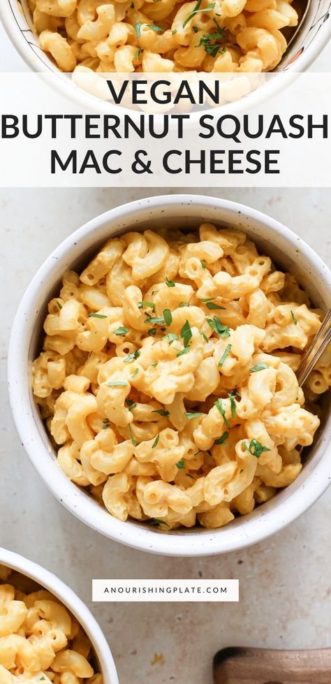 Creamy Cheese Pasta, Easy Vegan Mac And Cheese, Vegan Squash, Squash Mac And Cheese, Butternut Squash Mac, Vegan Butternut Squash, Butternut Squash Mac And Cheese, Nutritional Yeast Recipes, Vegan Cheese Recipes