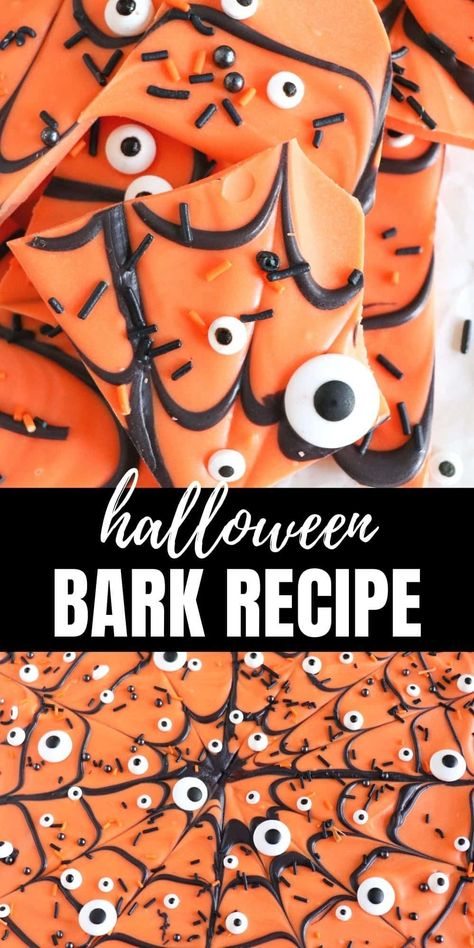 The Best Halloween Bark Recipe Halloween Chocolate Bark, Halloween Bark Recipes, Bark Recipes Easy, Candy Corn Recipe, Halloween Candy Bark, Christmas Bark Recipes, Halloween Bark, Christmas Bark, Dark Chocolate Bark