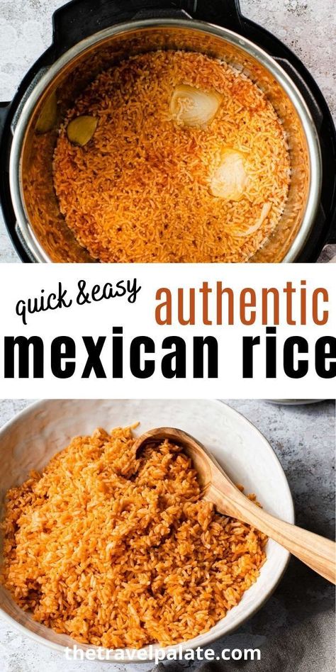 This is the best Instant Pot Mexican Rice and it is so easy to make and goes with all your favorite Tex Mex dishes likes bean, tacos and enchiladas. Great restaurant style flavor in a homemade recipe. Insta Pot Mexican Rice Recipe, Instant Pot Recipes Quick And Easy, Instapot Mexican Rice Easy, Insta Pot Spanish Rice Recipes, Authentic Mexican Rice Instant Pot, Instant Pot Spanish Rice Easy, Mexican Rice In Ninja Foodi, Instapot Spanish Rice Recipe, Instant Mexican Rice Recipe