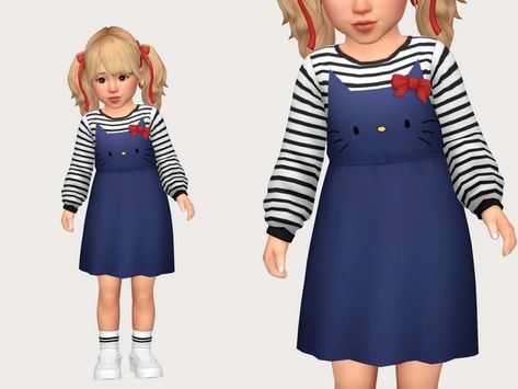 kiara dress | casteru on Patreon Kiara Dress, The Sims 4 Bebes, Toddler Cc Sims 4, Sims 4 Cc Patreon, Sims 4 Toddler Clothes, Sims Baby, Sims 4 Cc Kids Clothing, Sims Packs, Sims 4 Children