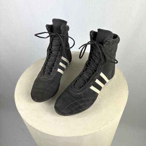 👽 Adidas leather lacing boxing / wrestling boots in... - Depop Wrestling Boots, Cream Boots, Suede Biker, Leather Lacing, Boot Shoe, Skirt Leather, Casual Skirts, Dress With Sneakers, Leather Lace