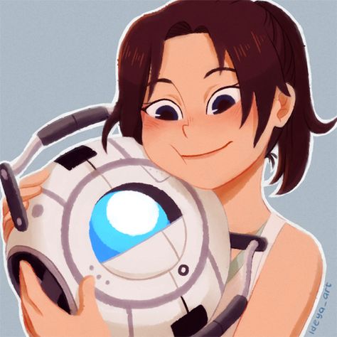 Portal 2, Chell y Wheatley Portal 2 Chell, Wheatley X Chell Portal 2, Portal 2 Art, Chell Portal, Wheatley Portal, Portal Fanart, Portal Wheatley, Portal Art, Valve Games