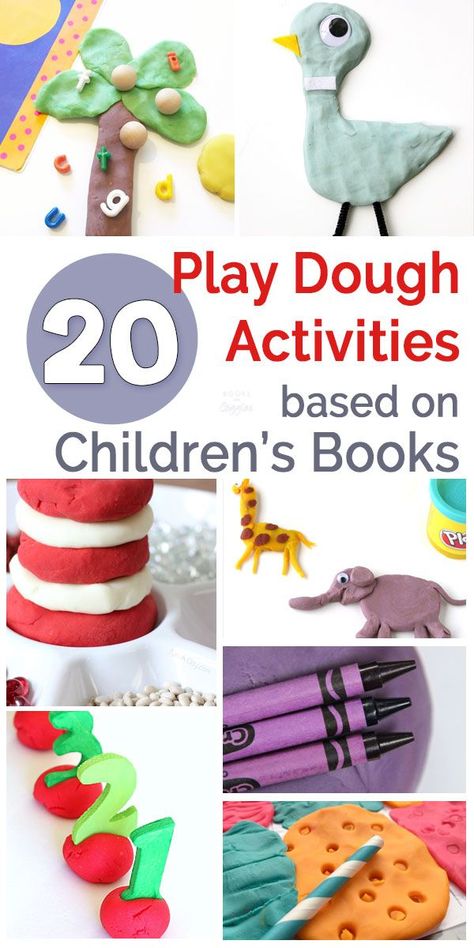 Preschoolers will love these play dough book extension activities! Whether you're looking for sensory play ideas or book extension activities, setting out playdough makes for lots of fun. Playdough Crafts, Sensory Buckets, Play Dough Activities, Playdough Ideas, Preschool Painting, Playdough Activities, Playdough Kits, Invitation To Play, Preschool Lessons