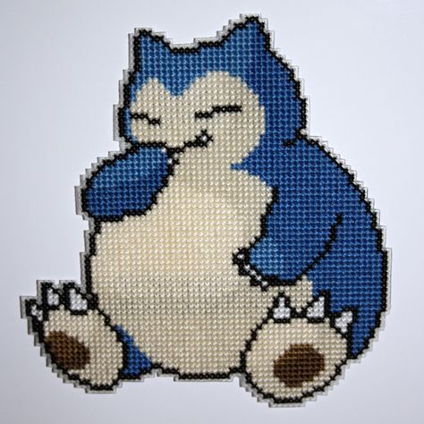 Snorlax Pokemon, Pokemon Cross Stitch Patterns, Pokemon Cross Stitch, Stitch Character, Pokemon Collection, Cross Stitches, Crochet Items, Perler Bead Art, Crafty Craft