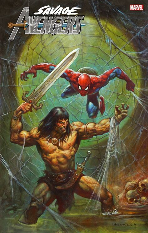 Art Alien, Avengers Art, Cartoon Artwork, Conan The Barbarian, Marvel Comic Books, Variant Covers, Superhero Comic, Avengers Assemble, Marvel Art