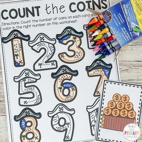 Pirate Numbers Free Printables, Pirate Preschool Activities Free Printables, Pirate Theme Kindergarten, Pirate Classroom Activities, Pirate Lesson Plans For Preschool, Pirate Parrot Craft, Pirates Theme Preschool Activities, Pirate Preschool Activities, Pirate Theme Preschool