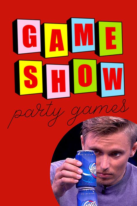 Super Fun Game Show Party Games You Can Recreate At Home - Peachy Party Tv Show Games Diy, Tv Game Show Party Ideas, Retro Theme Games, Game Show Birthday Party Ideas, Game Show Birthday Party, Game Show Themed Party Ideas, Diy Game Show Games, Game Show Theme Party, Gameshow Party