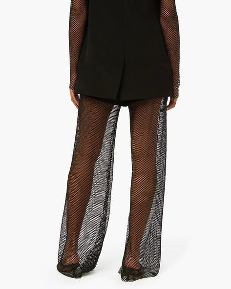 Crystal Mesh Pants, We Wore What, Suit Shorts, Mesh Pants, Edgy Style, Cute Boutiques, The Spark, Mesh Sleeves, Suit Fabric