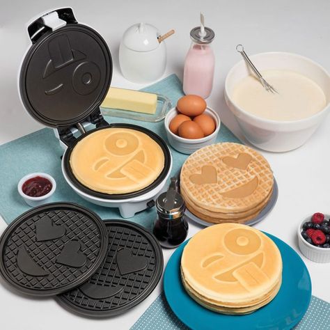 Emoji Waffler & Pancake Maker Hello Kitty Pancake Maker, Pancake Maker Machine, Mini Pancake Maker, Pancakes From Scratch, Pancake Maker, Crepe Maker, Electric Griddle, Perfect Pancakes, Classic Breakfast