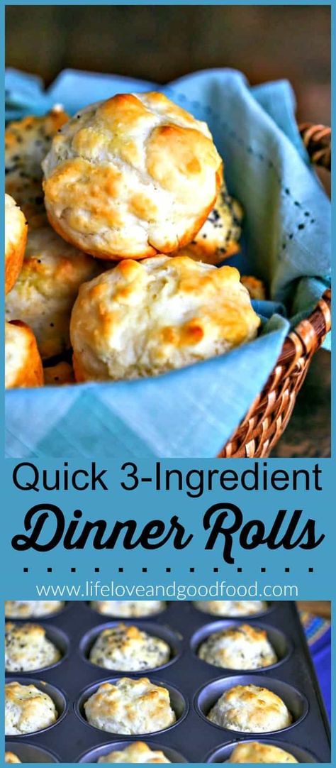 Quick 3-Ingredient Dinner Rolls | Life, Love, and Good Food via @sheilathigpen