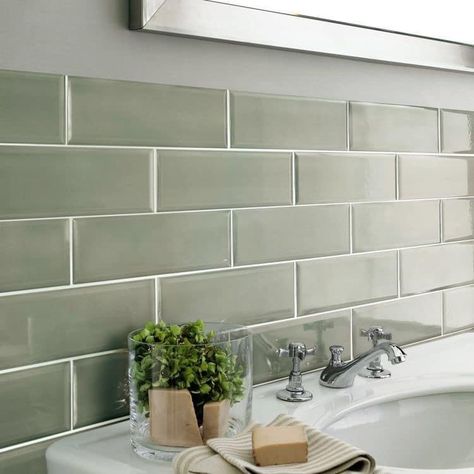 Interior Design Sage Green, Sage Green Interior Design, Living Room Sage Green, Sage Green Interior, Living Room Sage, Bathroom Tiles Wall, Loft Ensuite, Sage Green Bathroom, Bistro Ideas