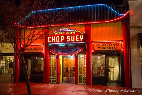 Chinese Restaurant Exterior Design, Yellow Craftsman Exterior, Chinese Restaurant Aesthetic, Food In San Diego, Chopsuey Recipe, Pho Vietnam, Chinese Cafe, Restaurant Facade, North Park San Diego