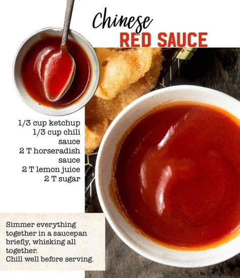 Chinese Red Sauce, Dr Pepper Bbq Sauce, Guyanese Recipes, Chinese Bbq Pork, Homemade Chinese Food, Ketchup Sauce, Popcorn Shrimp, Homemade Sauce Recipes, Homemade Condiments