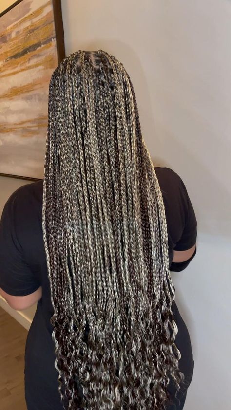 Shades Of Blonde Braids, Bohemian Knotless Braids, Brown Box Braids, Bohemian Knotless, Braiding Hair Colors, Braids Long, Colored Box Braids, Blonde Box Braids, Colored Braids