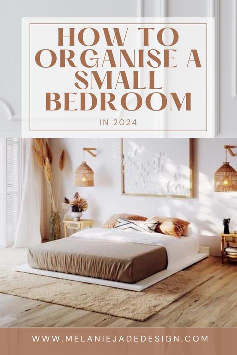 How to Organise a Small Bedroom and Increase Your Space with #melaniejadedesign Organise Bedroom, Bedrooms On A Budget, Storage Ideas For Small Bedrooms, Bedroom Organisation, Ideas For Small Bedrooms, Bedroom Storage Ideas, Small Bedroom Organization, Small Bedroom Storage, Space Saving Hacks