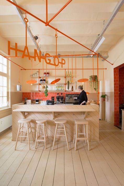 Orange Cafe, Coffee Shop Concept, Bar Design Awards, Cafe Concept, Coffee Shops Interior, Concept Ideas, Burger Bar, Coffee Shop Design, Cafe Interior Design