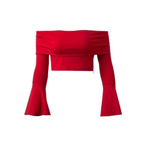 SheIn(sheinside) Red Off The Shoulder Bell Sleeve Zipper Crop Top (61 PEN) ❤ liked on Polyvore featuring tops, crop top, shein, shirts, red, off the shoulder long sleeve top, long sleeve crop top, red long sleeve shirt, bell sleeve crop top and off-shoulder tops Red Crop Top Outfit, Shein Shirts, Red Off The Shoulder Top, Red Off Shoulder Top, Zipper Crop Top, Embellished Crop Top, Off The Shoulder Tee, Tops Shein, Bell Sleeve Crop Top