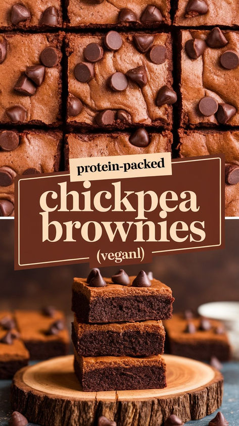 Craving brownies but want a protein boost? These vegan chickpea brownies are the perfect solution! Soft, fudgy, and completely plant-based, they're a wonderful way to satisfy your sweet tooth while nourishing your body. Try them and feel the difference! #ChickpeaBrownies #VeganProtein #HealthyDessert Super Simple Vegan Meals, Vegan Snacks Protein, Chickpeas Recipe Vegan, Vegan Protein Brownies, Chickpea Dessert Recipes Healthy, Vegan Sweet Snacks, Chickpea Dessert Recipes, Vegan Healthy Desserts, Chickpea Dessert