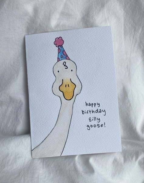 Bday Drawings, Cute Birthday Gift Ideas, Goose Birthday, Bf Gift Ideas, Card Gift Ideas, Handmade Birthday Card Ideas, Grandma Cards, Happy Birthday Grandma, Grandma Birthday Card