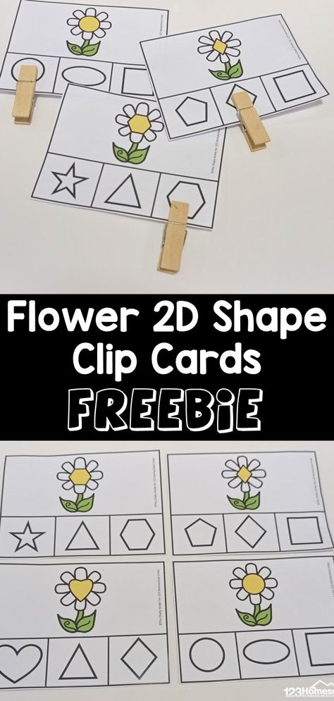 Flowers are blooming all around us in spring and summer. So we decided to use flower printables to work on a fun shape recognition activity! These shape printables allow preschool, pre-k, and kindergarten age children to work on shape recognition of the 13 most common shapes. This flower activity is perfect for a flower theme, spring theme, or summer learning. Simply download pdf file with shape printables and you are ready to play and learn with these clipards. Flower Garden Activities For Preschool, Plant Math Activities For Preschool, Preschool Plants Activities, Flowers Preschool Activities, Flower Math Activities, Preschool Garden Activities, Plant Activities For Preschool, Flowers Kindergarten, Preschool Flowers