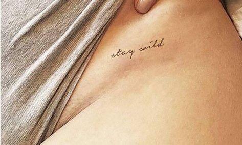 Cheeky Tattoos, Bone Tattoo, Tattoos Inspiration, Wild Tattoo, Hip Tattoos Women, Writing Tattoos, Small Girl Tattoos, Dainty Tattoos, Collar Bone