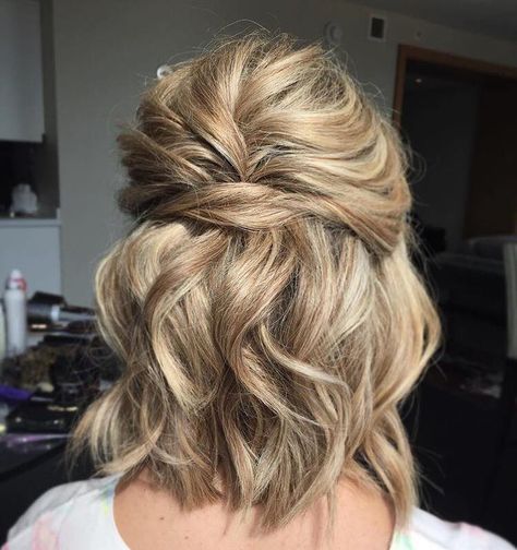 Medium Length Hairstyles For Special Occasions, Wedding Hairstyles Half Up Half Down Shoulder Length, Bridal Hair Shoulder Length, Braid Hair Style, Mum Hair, Mother Of The Groom Hairstyles, Bridesmaid Hair Inspo, Half Up Wedding Hair, Wedding Hair Half