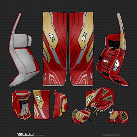 Hockey Goalie Pads, Hockey Bedroom, Goalie Gear, Hockey Room, Goalie Pads, Nhl Playoffs, Goalie Mask, Fitness Accessories, Marvel Superhero