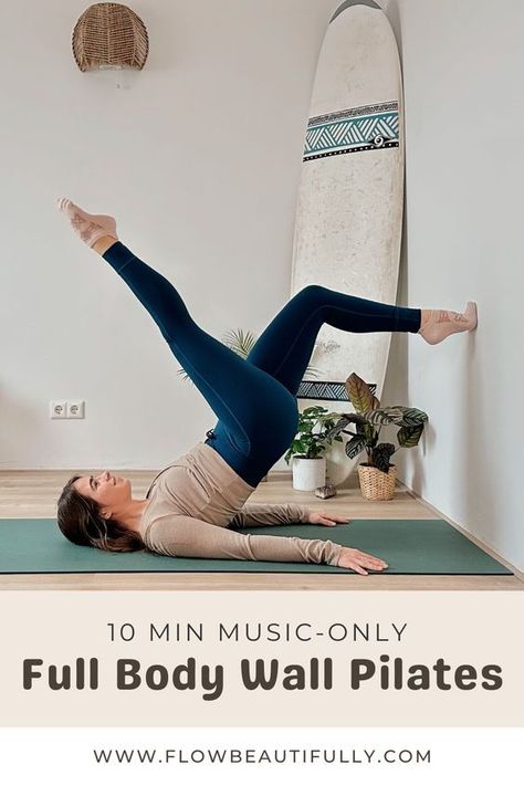 Join me for this full-body workout you can do in the comfort of your home! In this 10-minute routine, we'll use the wall to add more difficulty to our Pilates exercises, making them more challenging and effective. This is a no-talking, only-music workout, so you can get into the zone. And if you're looking for more detailed instructions, remember to check out my two other Wall Pilates videos. So, what are you waiting for? Grab a mat, and let's begin our journey to a healthier & stronger body! Pilates Workout At Home, Wall Pilates Challenge, Full Body Pilates, Full Body Pilates Workout, Beginner Pilates Workout, Wall Yoga, Pilates Workout Plan, Wall Pilates, Pilates Challenge