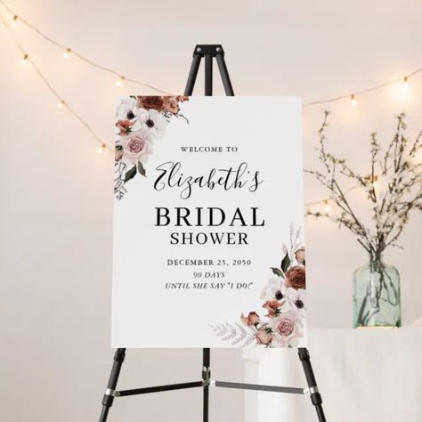 Silk Floral Bridal Shower Foam Boards | Zazzle Bridal Shower Welcome Board, Wildflower Bridal Shower, Wildflower Watercolor, Shower Foam, Foam Boards, Welcome Board, Bridal Shower Welcome Sign, Welcome Poster, Shower Welcome Sign