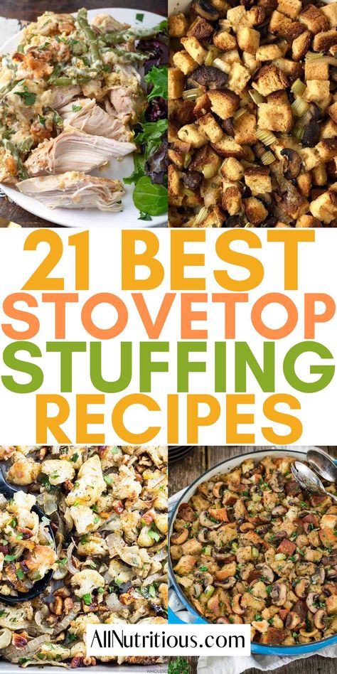 If you are looking for the best easy stuffing recipes for your next holiday dinner you must try these best stovetop stuffing recipes. These incredibly flavorful stovetop stuffing recipes will have everyone going in for seconds. Stove Top Stuffing Dinner Ideas, Stuffed Mushrooms Using Stove Top Stuffing, Dinner Ideas With Stove Top Stuffing, Stove Top Turkey Stuffing Recipes Thanksgiving, Instant Stuffing Recipes, Easy Stuffing Recipe Thanksgiving Stove Top, Stove Top Recipes Stuffing, Dressing From Stove Top Stuffing, Stuffing Recipes Using Stove Top