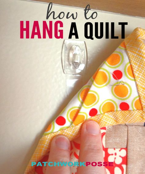 Quilted Wall Hangings Patterns Simple, Hang A Quilt On The Wall, Hanging Quilts On Wall Ideas, Quilt Wall Hangers, Hanging Sleeves, Quilt Hanger, Quilt Hanging, Quilt Hangers, Quilt Tips