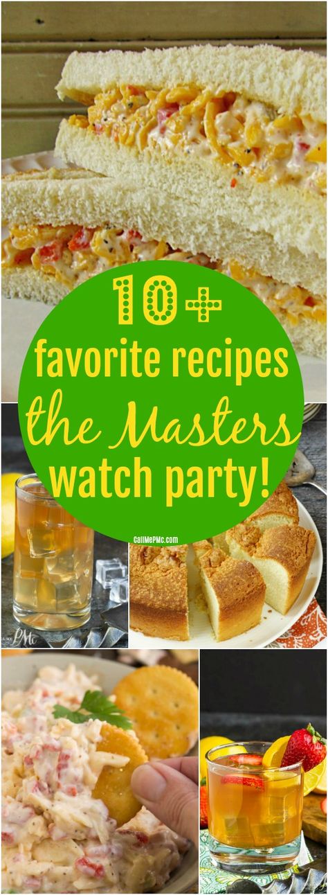 Next best thing to being there! 10+ Recipes for your Masters Watch Party Masters Appetizers, Masters Food Party, Masters Food, Masters Golf Party, Watch Party Food, Gameday Food, Grilled Dinner Recipes, Golf Party Foods, Hearty Recipes