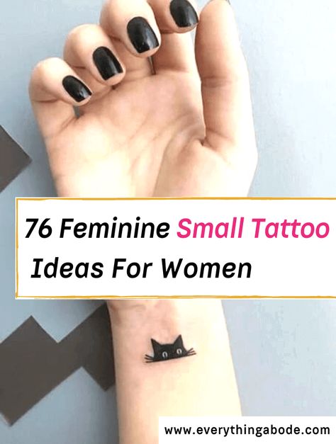 Great First Tattoo Ideas, Small Tattoos To Do On Yourself, Tatoos Woman Wrist Small, Areas For Small Tattoos For Women, Mini Feminine Tattoos, Ladies Small Tattoo Ideas, Cute Black Tattoos For Women, Small Girlie Tattoos Ideas, Simple Feminine Tattoos Unique