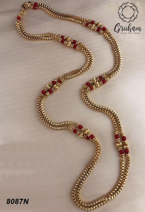 griiham__jewels . How to purchase ? . Buy now at 1445/- https://www.griiham.in/products/copy-of-1-gm-microgold-plating-black-bead-mangalya-chain-30-inches-8088n . whats up 70220 03681 . To Join Whats up Group - https://chat.whatsapp.com/KPUiahwylYm9QdgMtP49jk . Link posted in our bio/ kindly dm for link . For More Collections - www.griiham.in #jewellery #chains #redcoralchain #2layer #beads Mangalya Chain Designs Gold, Bridal Makeup Images, Makeup Images, Indian Jewelry Earrings, Black Gold Chain, Gold Chain Design, Black Beaded Jewelry, Gold Fashion Necklace, Layered Chains