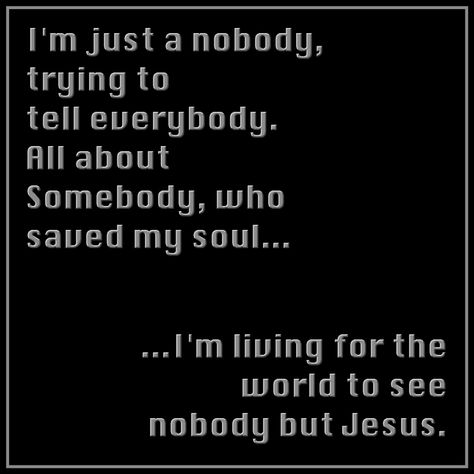 "Nobody" ~ Casting Crowns Nobody Lyrics Casting Crowns, Nobody Casting Crowns Lyrics, Casting Crowns Quotes, Casting Crowns Songs, Casting Crowns Lyrics, Christian Music Quotes, Top Worship Songs, Christian Music Lyrics, Christian Song Quotes