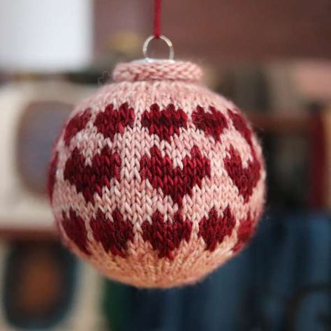 Bauble of Love Knitting Pattern – Knitting Knit Ornament Pattern, Knitted Dolls Free, No Judgement, Knit Christmas, Love Pattern, Knitting Blogs, Christmas Decorations Ornaments, Knitted Dolls, Knitting Ideas