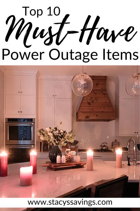 10 must-have items to survive rolling blackout power outages. The Ultimate list of products to have before you lose power. Emergency Kit For Apartment, Emergency Kit Home Power Outage, Basement Emergency Kit, Emergency Kit For House, Storm Prep List, Power Outage Light Ideas, Power Outage Emergency Kit, Electricity Outage Hacks, Easy Emergency Preparedness