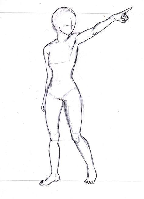 Pointing Pose Drawing, Pointing Pose Reference, Pointing Pose, Drawing Female Body, Base Drawing, Body Base, Drawing Body Poses, Painting And Drawing, Body Base Drawing