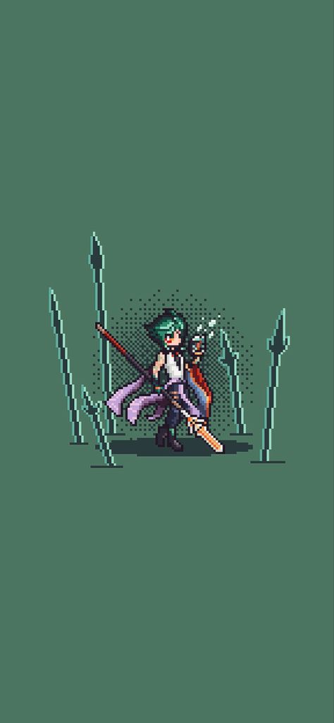 Xiao Wallpaper, Pixel Characters, Pixel Art Characters, Pixel Art Games, Minecraft Pixel Art, 8 Bits, Anime Pixel Art, Pixel Art Pattern, Cool Anime Wallpapers