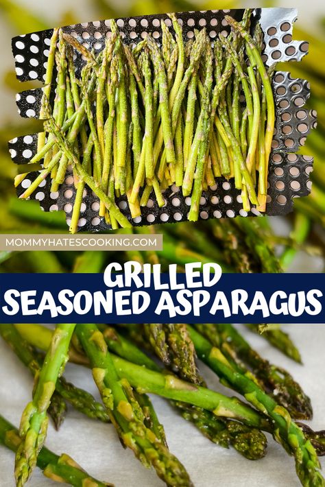 Grill Basket Recipes, Easy Cookout Food, Asparagus On The Grill, How To Grill Asparagus, Quick Dinner Sides, Grill Asparagus, Marinated Asparagus, Grilled Asparagus Recipes, Jello Shot