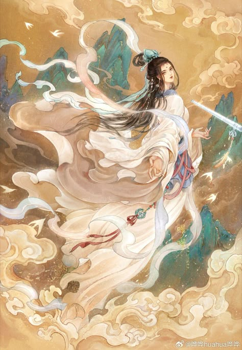 Chinese God Art, Zao Dao, Naraka Bladepoint, Celestial Kingdom, Chinese Traditional Art, Enchanted Art, Hanfu Art, Heavenly Demon, Korean Goddess